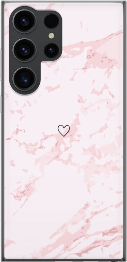 Mobildeksel til Samsung Galaxy S24 Ultra med Rosa Hjerte motiv