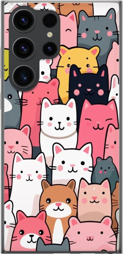 Mobildeksel til Samsung Galaxy S24 Ultra med Kattmønster motiv