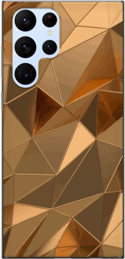Mobildeksel til Samsung Galaxy S22 Ultra 5G med 3D Gull motiv