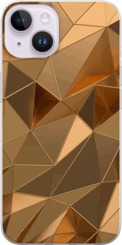 Mobildeksel til Apple iPhone 14 med 3D Gull motiv