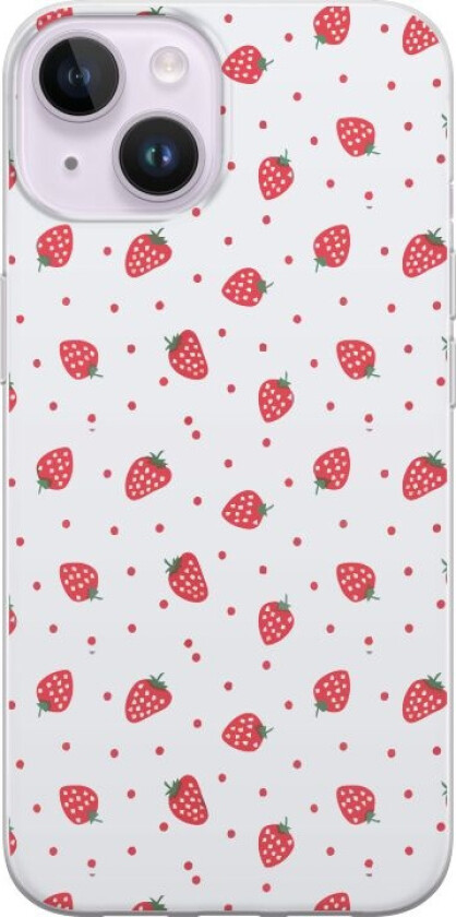 Mobildeksel til Apple iPhone 14 med Jordbær motiv
