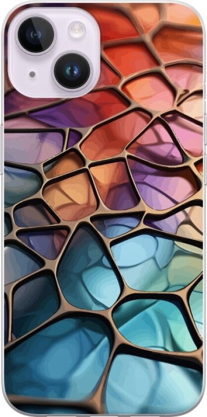 Mobildeksel til Apple iPhone 14 med Metalliskt mønster motiv