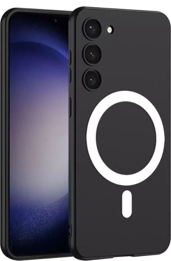 Samsung Galaxy S23 Fleksibelt Plastdeksel med Magnetring - MagSafe Kompatibel - Svart