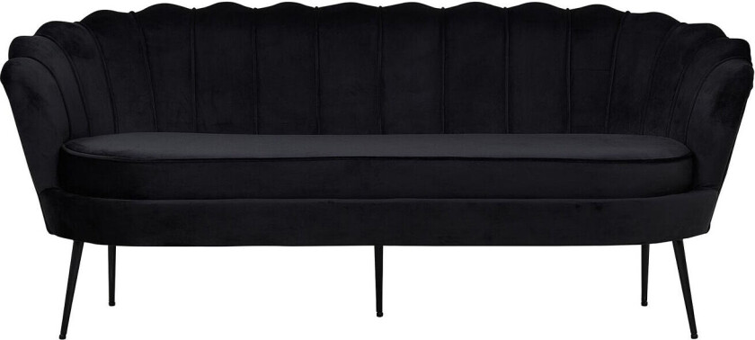 Nice sofa 3 seter velour svart.