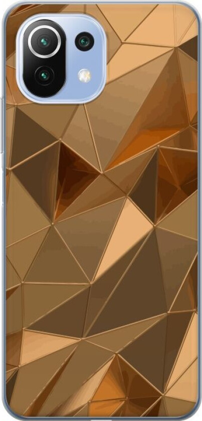 Mobildeksel til Xiaomi 11 Lite 5G NE med 3D Gull motiv