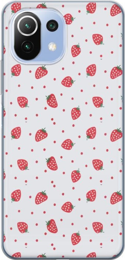Mobildeksel til Xiaomi 11 Lite 5G NE med Jordbær motiv