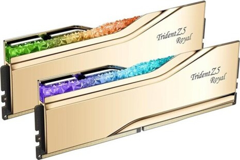 Trident Z5 Royal DDR5-8400 - 48GB - CL40 - Dual Channel (2 pcs) - Intel XMP - Gold med RGB