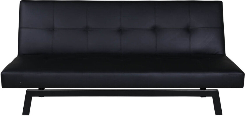 Bodil sovesofa PU kunstskinn svart.