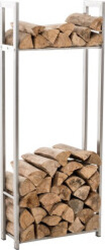Vedstativ Snø 100x60x25 Rustfritt Stål