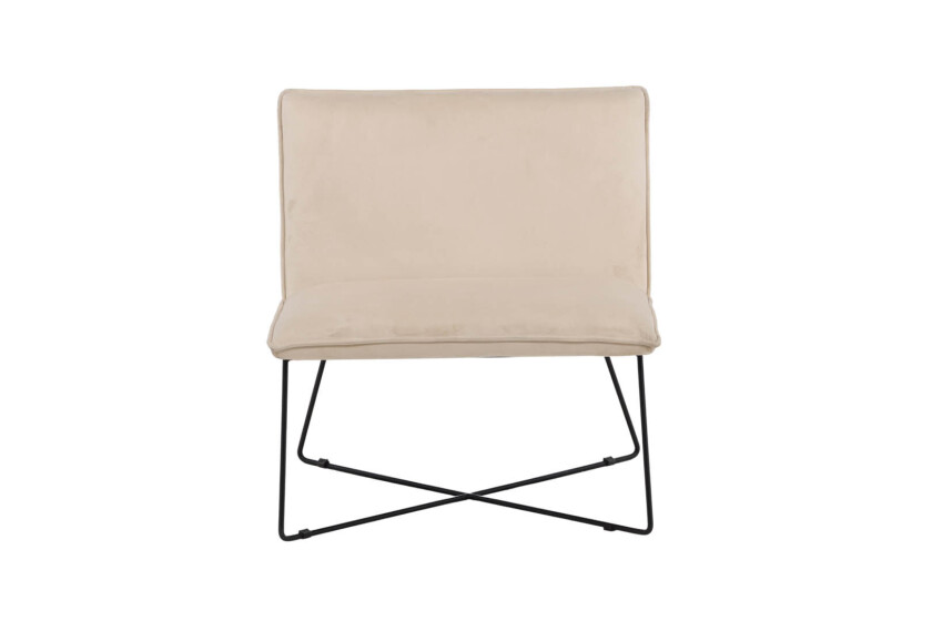 X-lounge lenestol velour offwhite.