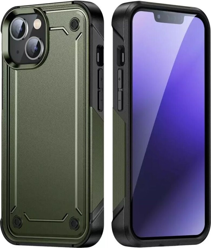 iPhone 14 Støtsikkert Håndverker Deksel - Grønn