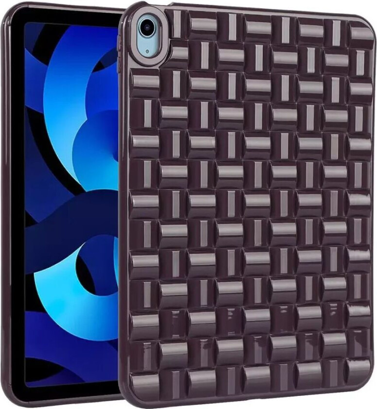 iPad Air (2022 / 2020) Fleksibelt Plast Deksel - Flettdesign - Aubergine