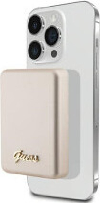 Guess Metal Script Logo MagSafe - Power Bank induktiv 5000 mAh 15W MagSafe