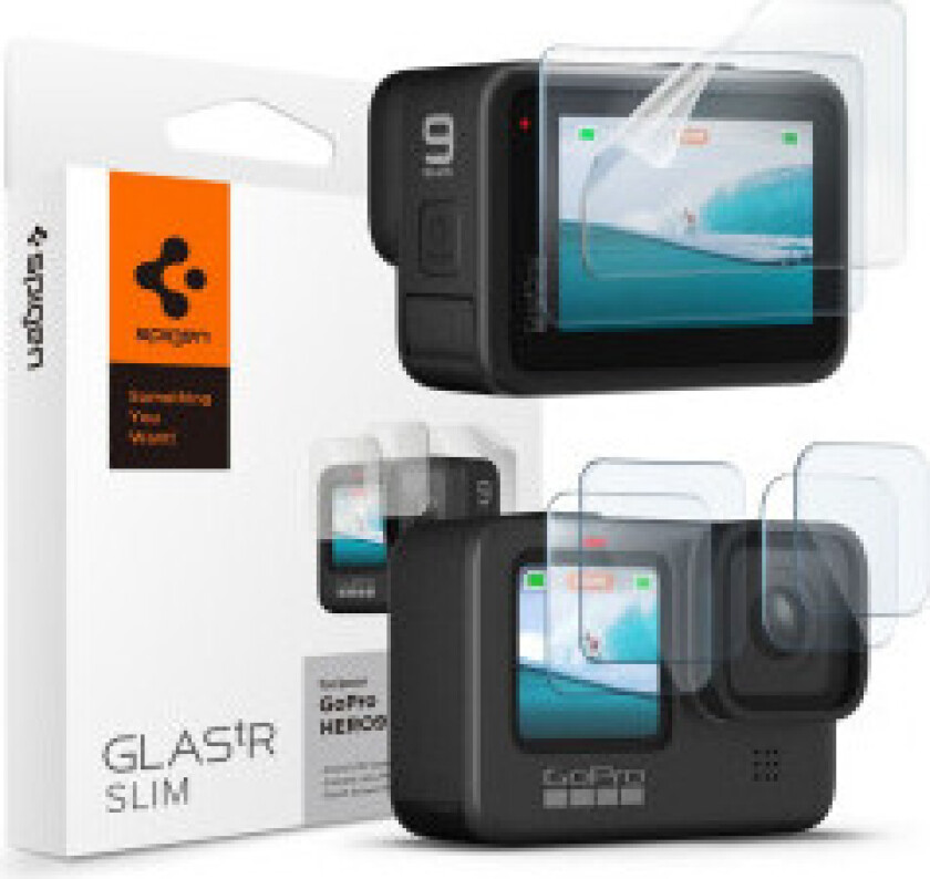 Bilde av Spigen Glas.TR Slim + Film 2-sett - Glass- og filmsett for GoPro Hero 12 / 11 / 10 / 9