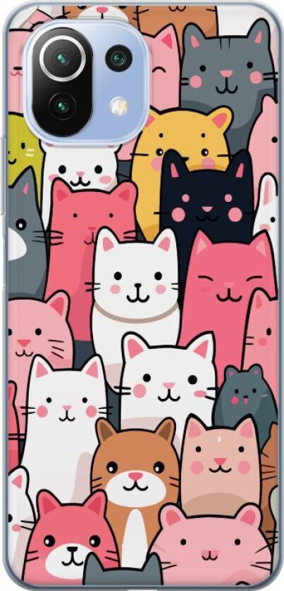 Mobildeksel til Xiaomi 11 Lite 5G NE med Kattmønster motiv