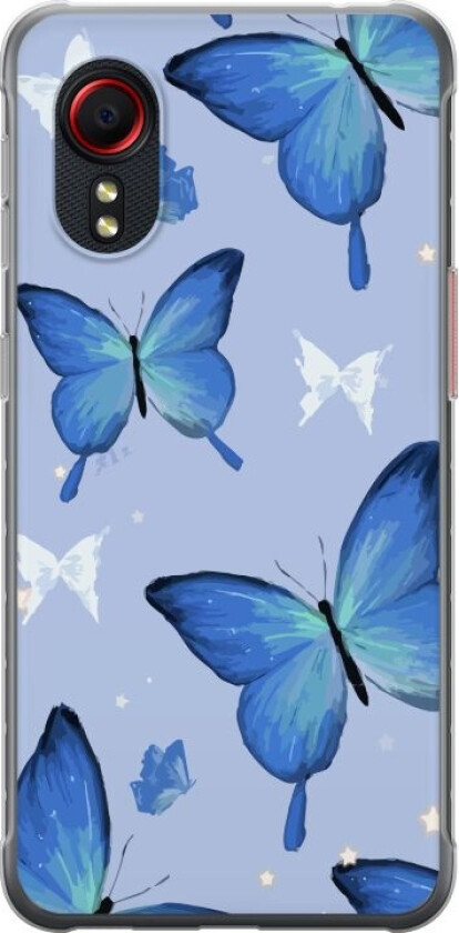 Mobildeksel til Samsung Galaxy Xcover 5 med Blå sommerfugler motiv