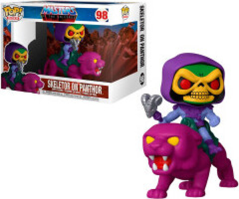 POP-figur av Masters of the Universe Skeletor på Panthor