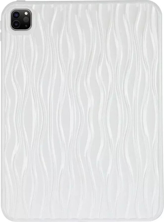 iPad Pro 11" (2022 / 2021 / 2020 / 2018) Fleksibelt Plast Deksel - Bølget Design - Hvit