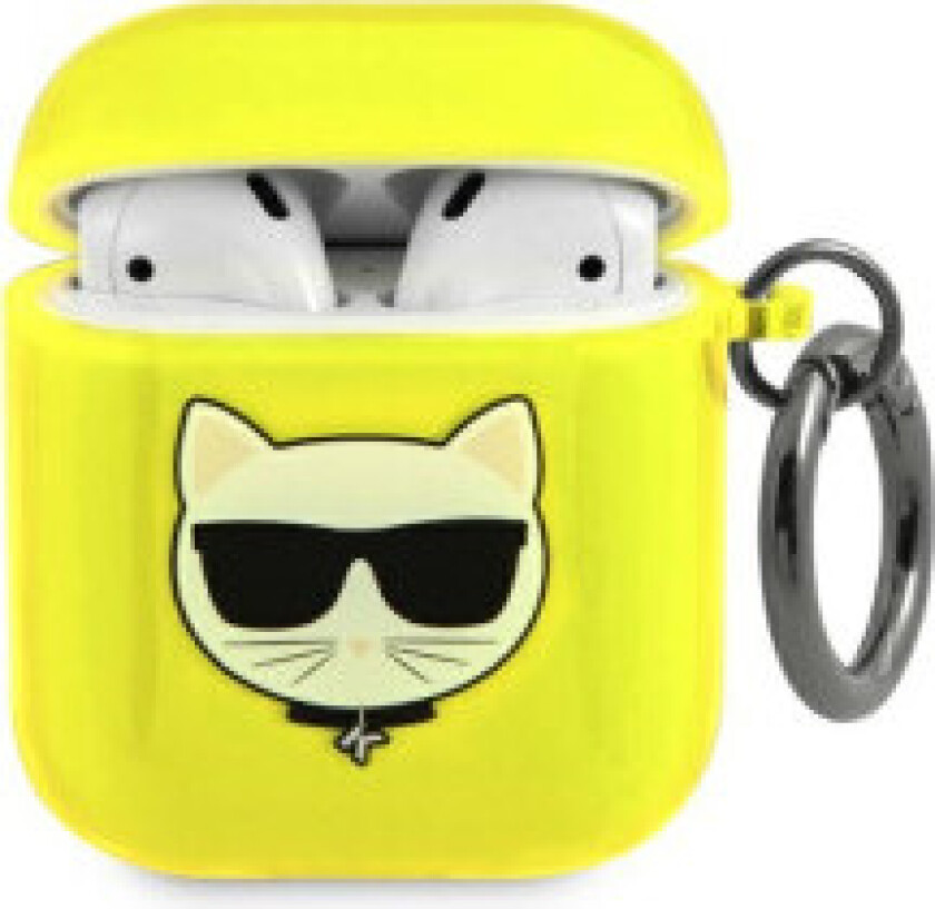 Karl Lagerfeld Choupette Head Glitter - Veske for Airpods