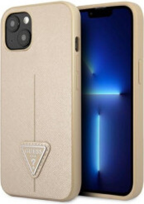 Guess Saffiano Triangle Logo Deksel - Deksel til iPhone 14 Plus