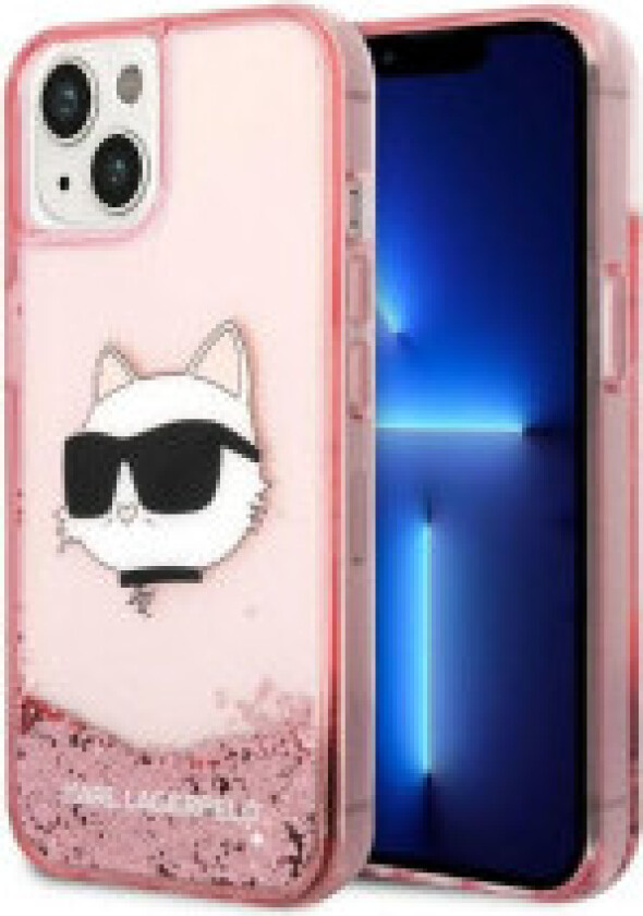 Karl Lagerfeld Liquid Glitter NFT Choupette Head - Deksel til iPhone 14 Plus