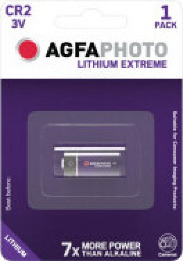 AGFAPHOTO litiumbatteri, foto, CR2, 3V - Blister for detaljhandel