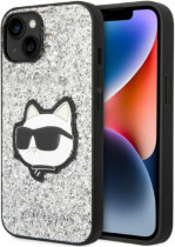 Karl Lagerfeld NFT Glitter Choupette Patch- Deksel til iPhone 14 Plus