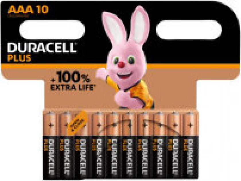 Duracell batteri Alkaline, Micro, AAA, LR03, 1,5V Plus, Blister