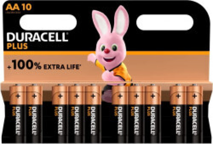Duracell batteri alkalisk, AA, LR06, 1,5V ekstra levetid, blisterpakning
