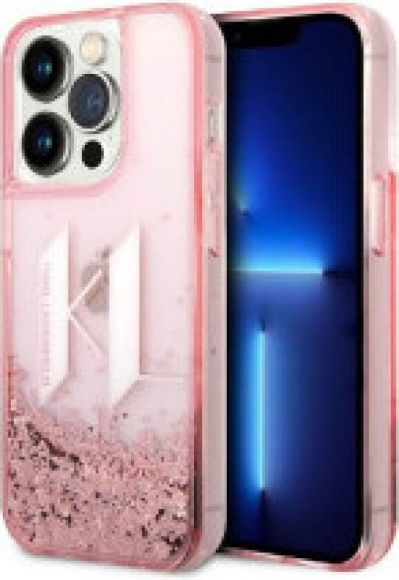 Karl Lagerfeld Liquid Glitter Big Logo Deksel - Deksel til iPhone 14 Pro