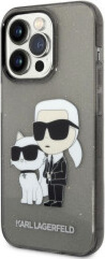 Karl Lagerfeld IML Glitter NFT Karl & Choupette - Deksel til iPhone 14 Pro
