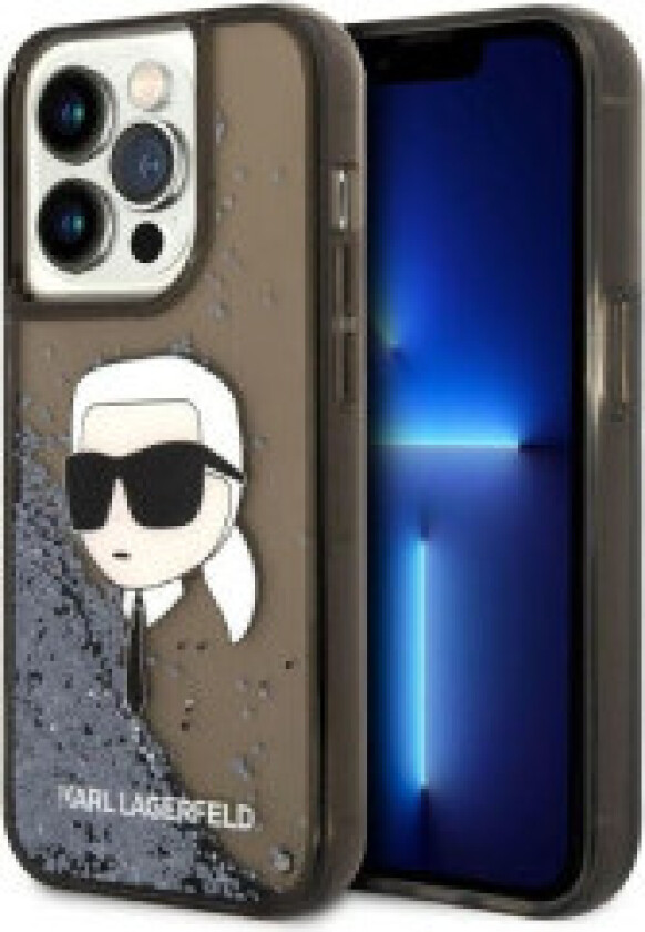 Karl Lagerfeld Liquid Glitter NFT Karls hode - Deksel til iPhone 14 Pro