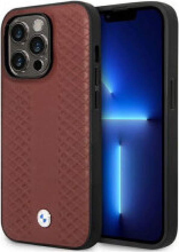 BMW Leather Diamond Pattern - Deksel til iPhone 14 Pro