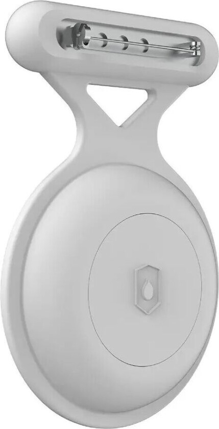 AirTag Silikon Deksel m. Brosje - Hvit