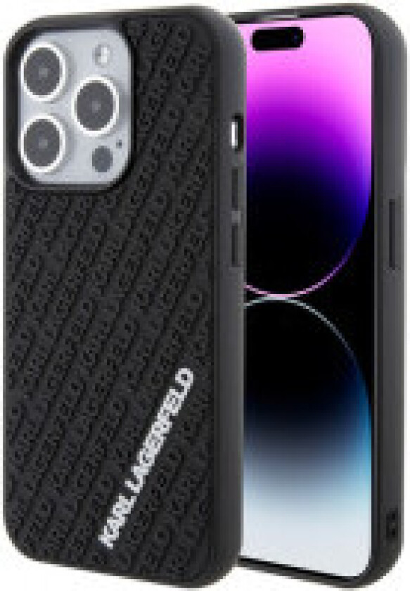 Karl Lagerfeld 3D Rubber Multi Logo - Deksel til iPhone 15 Pro