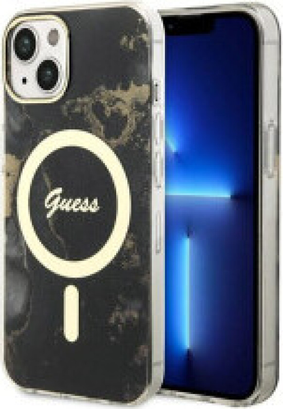 Guess Golden Marble MagSafe - Deksel til iPhone 14