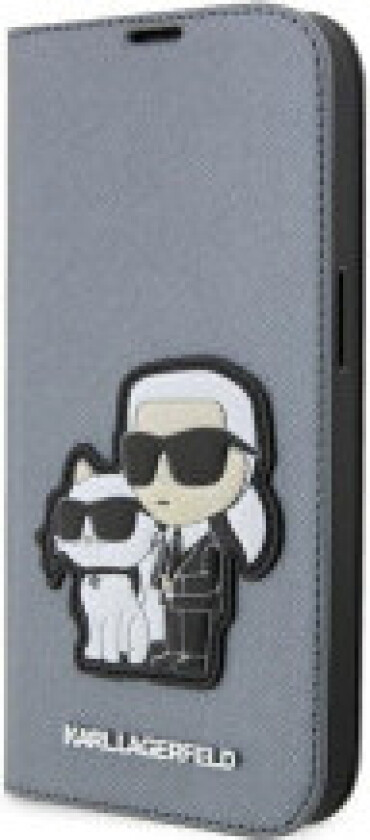 Karl Lagerfeld Booktype NFT Saffiano Karl & Choupette - Deksel til iPhone 14 Pro Max
