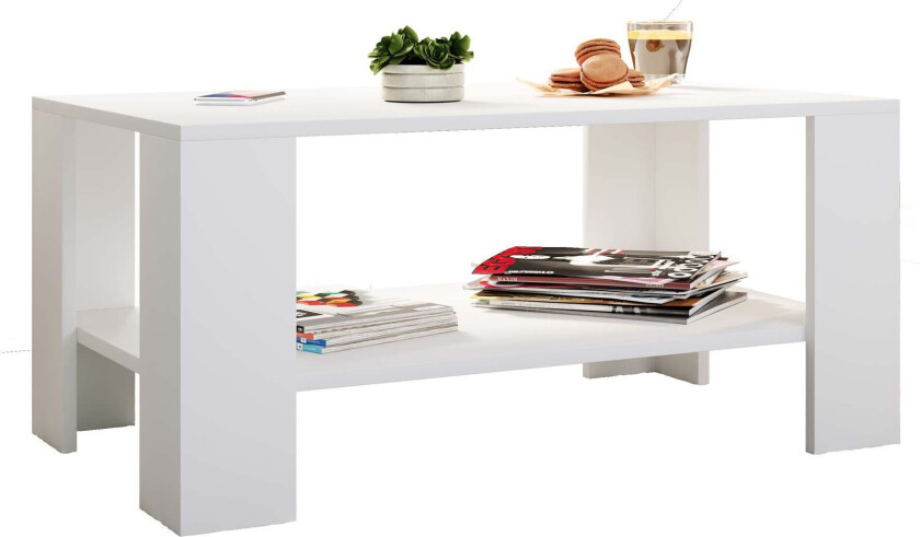 Dalus sofabord 1 hylle hvit.