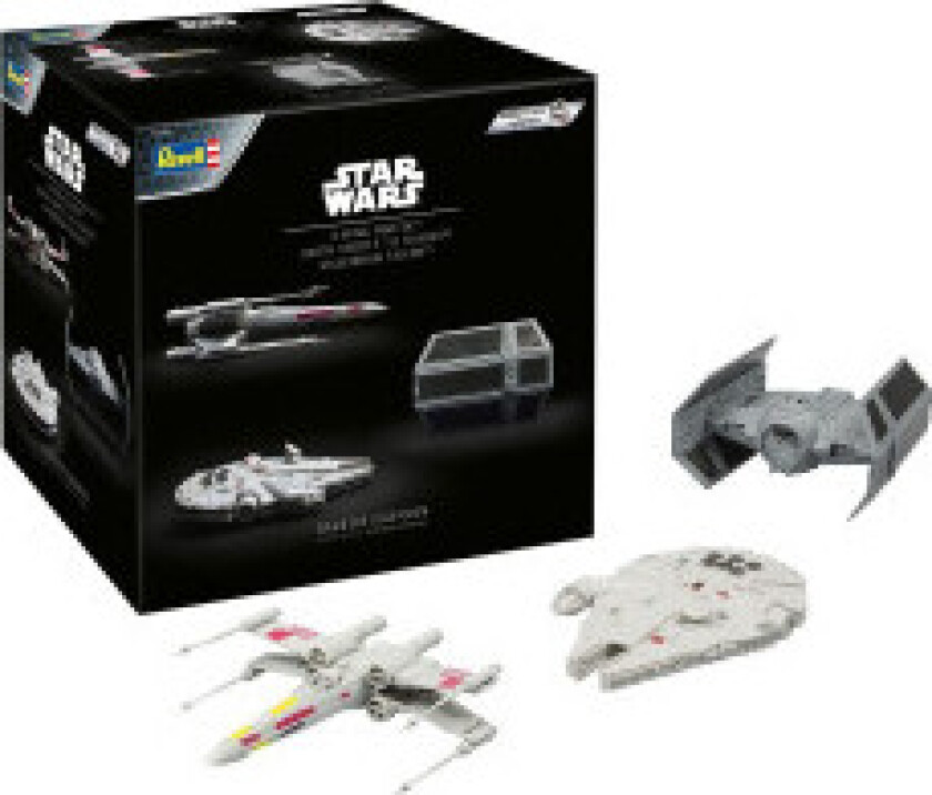 Star Wars adventskalender Millennium Falcon, X-Wing Fighter, Darth Vaders Tie Fighter-modellsett