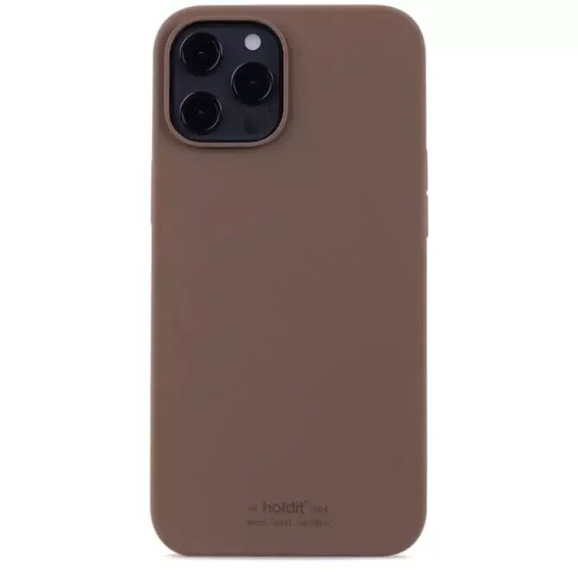 Holdit iPhone 12 / 12 Pro Soft Touch Silikon Deksel - Dark Brown