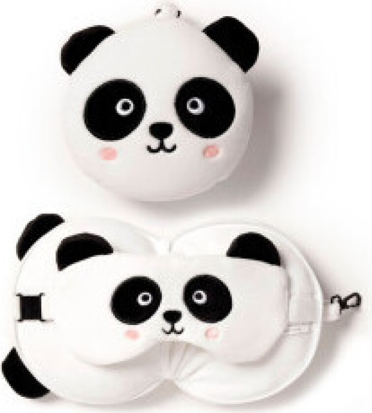 Resteazzz Adoramals Panda Bear reisepute med øyemaske