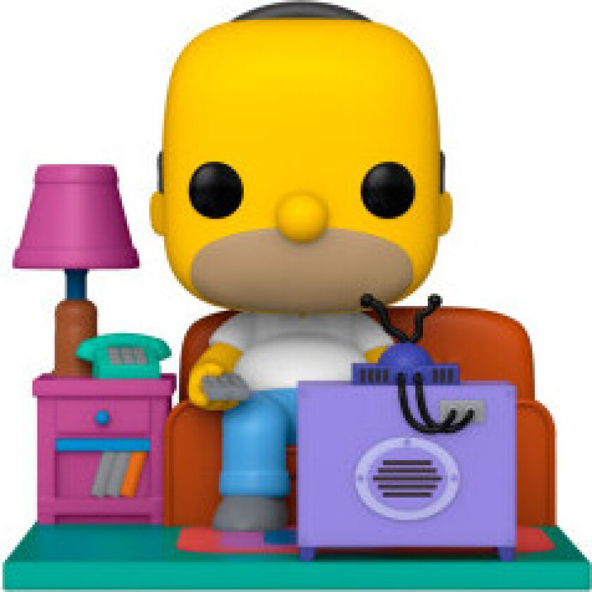 POP-figur av Simpsons Homer som ser på TV