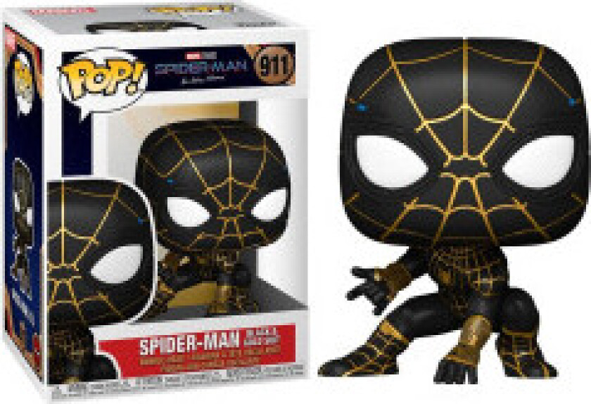 POP-figur av Marvel Spiderman No Way Home Spiderman Black & Gold Suit