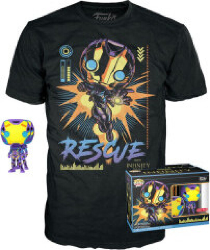 Sett med figur POP og T-skjorte Marvel Avengers Rescue Exclusive