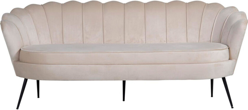 Nice sofa 3 seter velour beige.