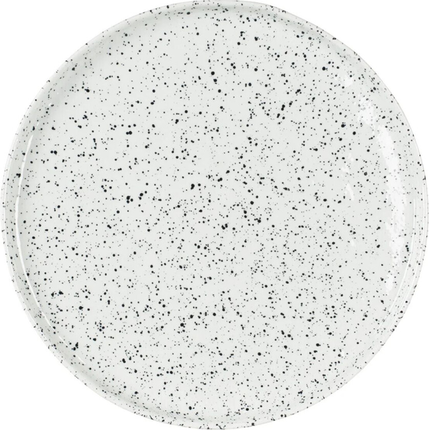 Poppi tallerken 21 cm hvit-svart