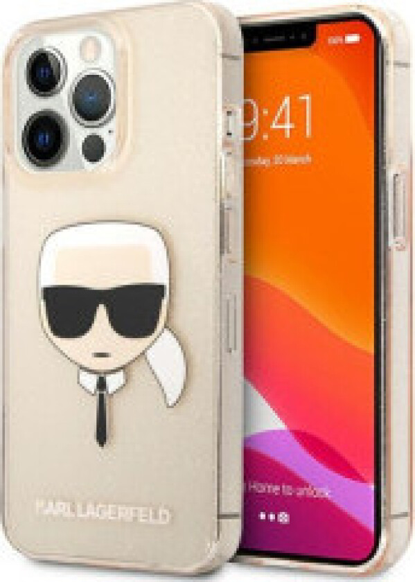 Karl Lagerfeld Karl's Head Glitter - Deksel til iPhone 13 Pro