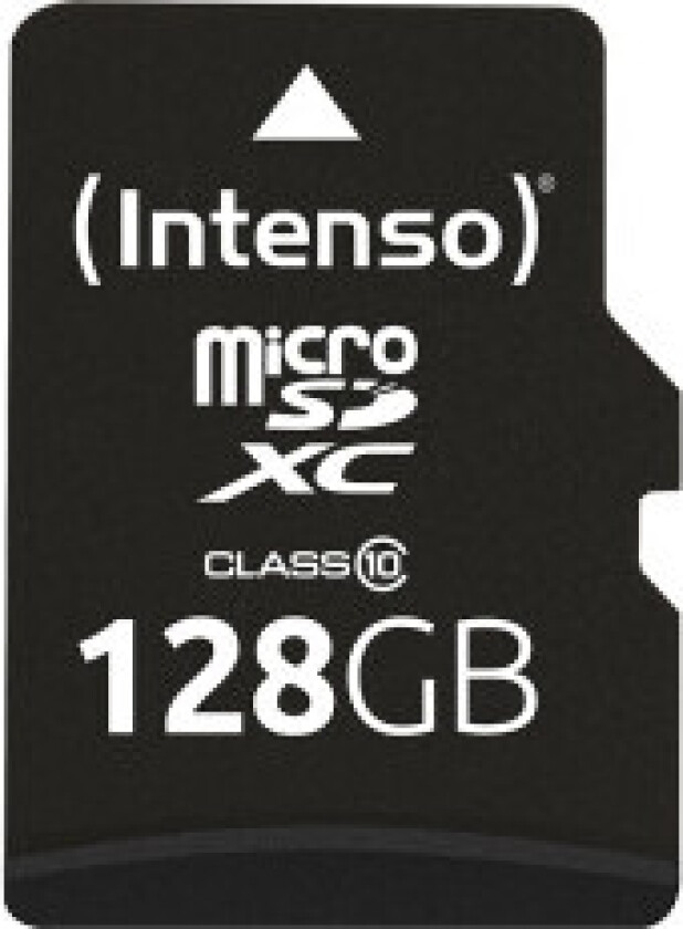 Intenso MicroSDXC - 128 GB Class 10 40 MB/s minnekort med adapter
