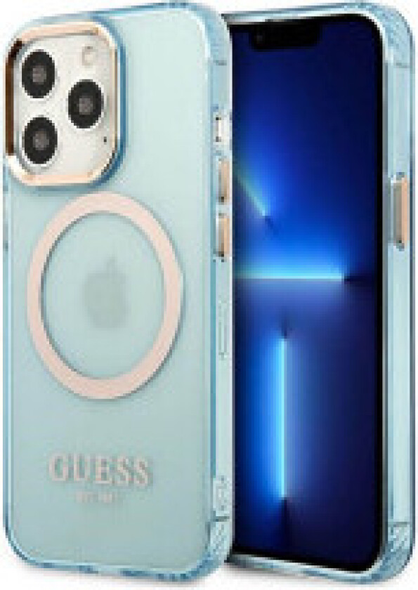 Guess Gold Outline Translucent MagSafe - Deksel til iPhone 13 Pro