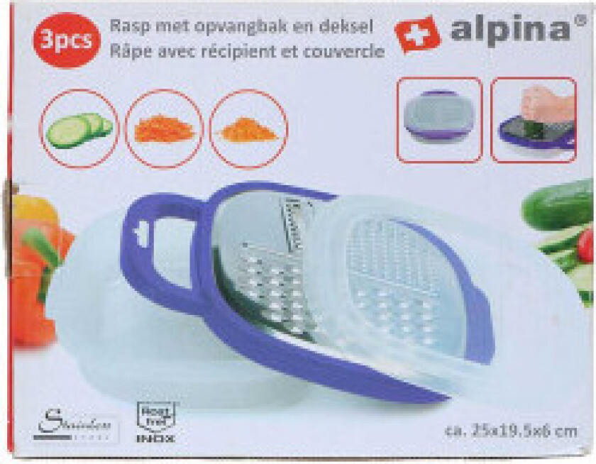 Alpina - multifunksjons rivjern med beholder